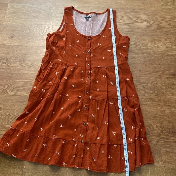 Toad&Co Terracotta Floral Midi Dress - Picture 3 of 5